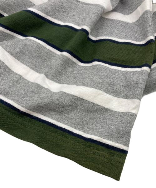 FreshService（フレッシュサービス）FreshService (フレッシュサービス) MULTI BORDER S/S TEE グレー×グリーン サイズ:FREEの古着・服飾アイテム