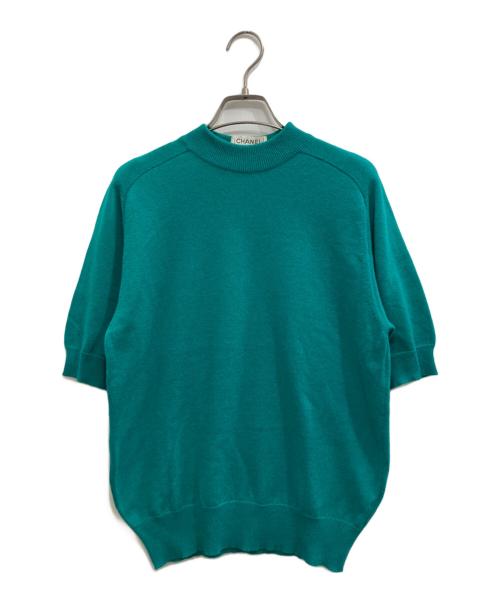 CHANEL（シャネル）CHANEL (シャネル) カシミヤ半袖ニット グリーン サイズ:36の古着・服飾アイテム