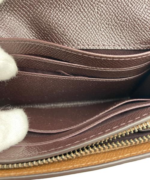 COACH（コーチ）COACH (コーチ) 2つ折り財布 イエロー×ブラウンの古着・服飾アイテム