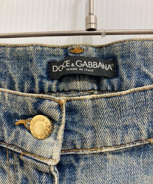 DOLCE & GABBANA（ドルチェ＆ガッバーナ）DOLCE & GABBANA (ドルチェ＆ガッバーナ) ダメージデニムパンツ ブルー サイズ:42の古着・服飾アイテム