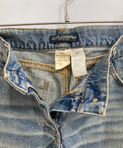 DOLCE & GABBANA（ドルチェ＆ガッバーナ）DOLCE & GABBANA (ドルチェ＆ガッバーナ) ダメージデニムパンツ ブルー サイズ:42の古着・服飾アイテム