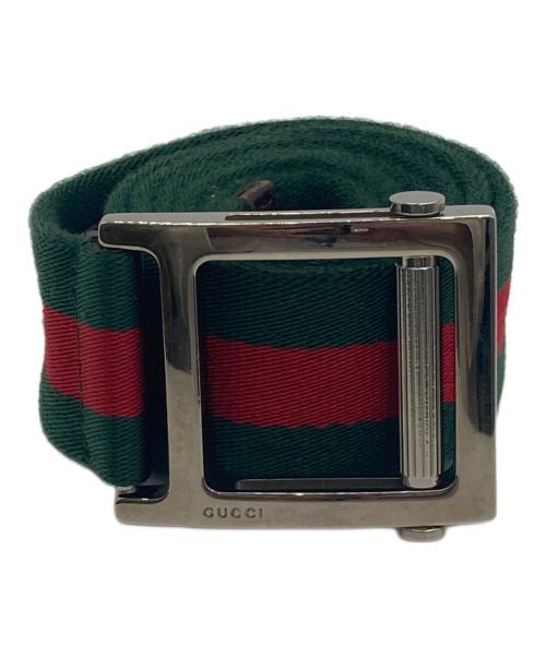 GUCCI（グッチ）GUCCI (グッチ) ベルト グリーン×レッドの古着・服飾アイテム