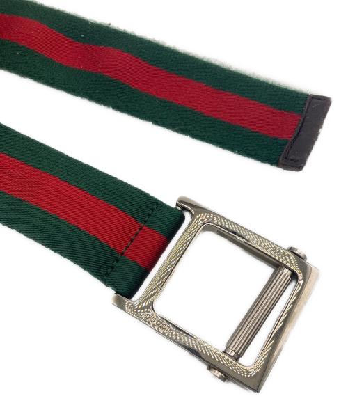 GUCCI（グッチ）GUCCI (グッチ) ベルト グリーン×レッドの古着・服飾アイテム