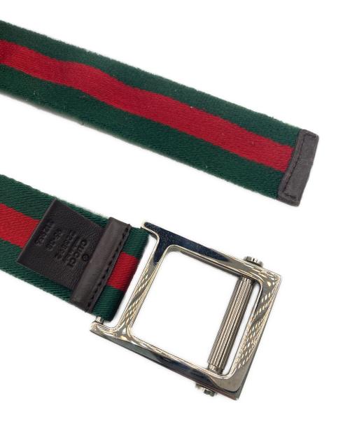 GUCCI（グッチ）GUCCI (グッチ) ベルト グリーン×レッドの古着・服飾アイテム