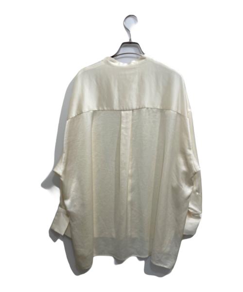 SACRA（サクラ）SACRA (サクラ) サテンバンドカラーシャツ アイボリー サイズ:38の古着・服飾アイテム