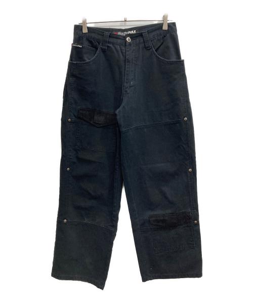 SOUTHPOLE（サウスポール）SOUTHPOLE (サウスポール) ダブルニーワークパンツ ブラック サイズ:76cm（W30）の古着・服飾アイテム