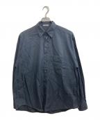 AURALEEオーラリー）の古着「WASHED FINX TWILL BIG SHIRTS」｜ネイビー