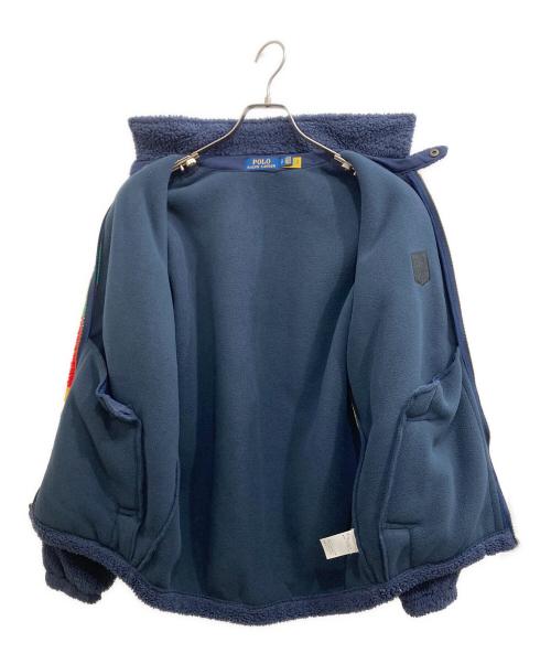 POLO RALPH LAUREN（ポロ・ラルフローレン）POLO RALPH LAUREN (ポロ・ラルフローレン) ローレル クレスト パイル フリース ジャケット ネイビー サイズ:Sの古着・服飾アイテム