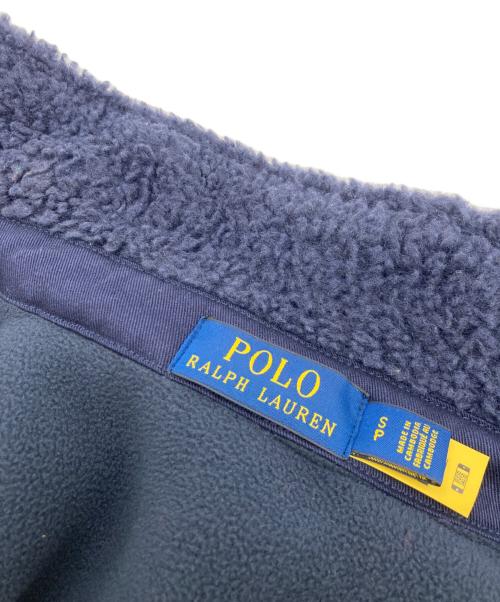 POLO RALPH LAUREN（ポロ・ラルフローレン）POLO RALPH LAUREN (ポロ・ラルフローレン) ローレル クレスト パイル フリース ジャケット ネイビー サイズ:Sの古着・服飾アイテム