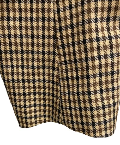 FACTOTUM（ファクトタム）FACTOTUM (ファクトタム) オーバーチェックステンカラーコート ベージュ サイズ:46の古着・服飾アイテム