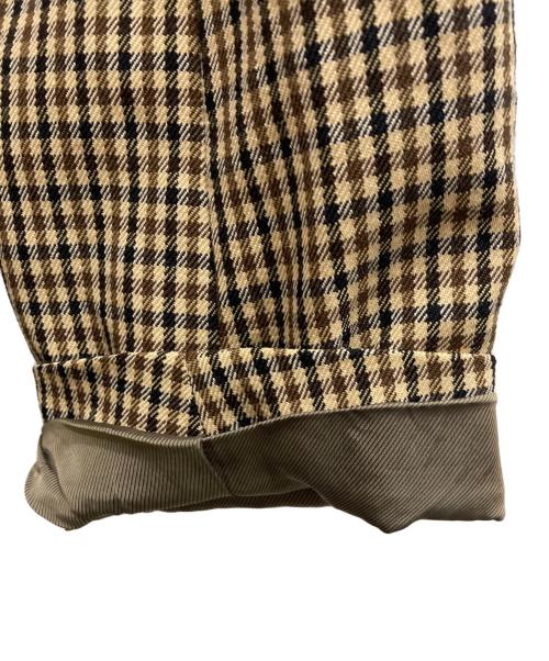 FACTOTUM（ファクトタム）FACTOTUM (ファクトタム) オーバーチェックステンカラーコート ベージュ サイズ:46の古着・服飾アイテム