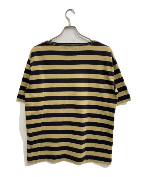 MHL（マーガレットハウエル）MHL (マーガレットハウエル) ボーダーTシャツ オリーブ×ブラック サイズ:Lの古着・服飾アイテム
