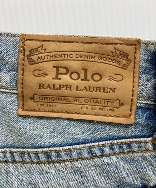 POLO RALPH LAUREN（ポロ・ラルフローレン）POLO RALPH LAUREN (ポロ・ラルフローレン) ダメージ加工ボタンフライデニムパンツ インディゴ サイズ:W34×L32の古着・服飾アイテム