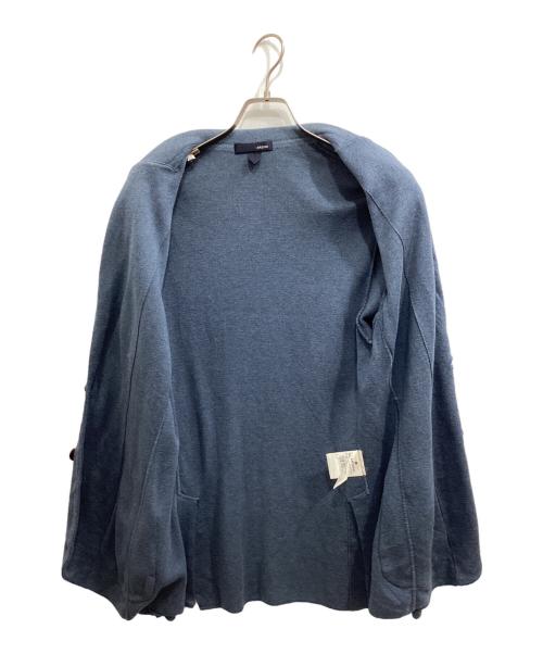 LARDINI（ラルディーニ）LARDINI (ラルディーニ) コットンミラノリブソリッドニットジャケット ブルー サイズ:Mの古着・服飾アイテム