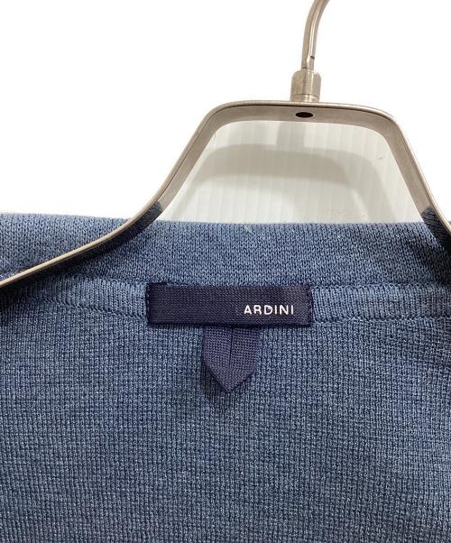 LARDINI（ラルディーニ）LARDINI (ラルディーニ) コットンミラノリブソリッドニットジャケット ブルー サイズ:Mの古着・服飾アイテム