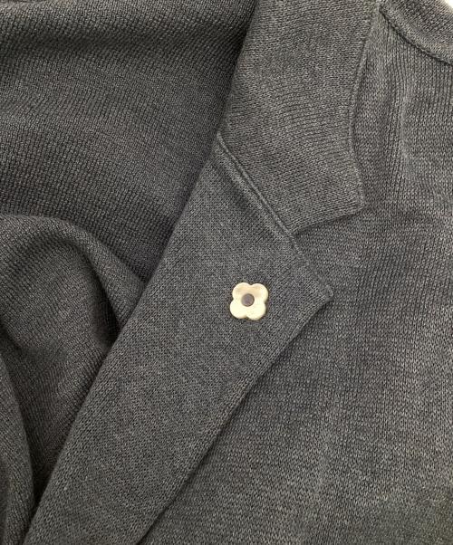 LARDINI（ラルディーニ）LARDINI (ラルディーニ) コットンミラノリブソリッドニットジャケット ブルー サイズ:Mの古着・服飾アイテム
