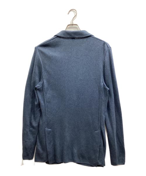 LARDINI（ラルディーニ）LARDINI (ラルディーニ) コットンミラノリブソリッドニットジャケット ブルー サイズ:Mの古着・服飾アイテム