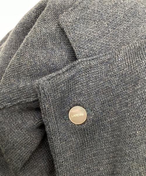 LARDINI（ラルディーニ）LARDINI (ラルディーニ) コットンミラノリブソリッドニットジャケット ブルー サイズ:Mの古着・服飾アイテム