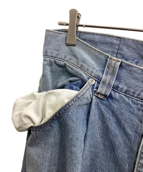 jieda（ジエダ）jieda (ジエダ) DAMAGE ONE TUCK WIDE STRAIGHT DENIM インディゴ サイズ:1の古着・服飾アイテム