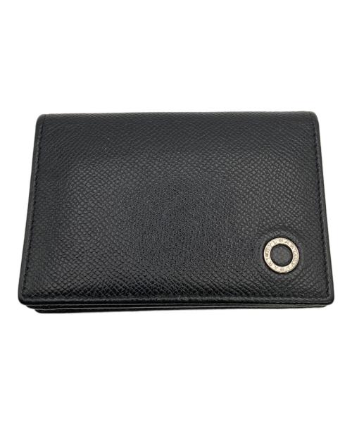 BVLGARI（ブルガリ）BVLGARI (ブルガリ) レザーカードケース ネイビーの古着・服飾アイテム