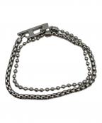 DIESELディーゼル）の古着「2連チェーンブレスレット」｜シルバー