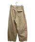 STUDIO NICHOLSON (スタジオ ニコルソン) YALE POWER COTTON HAZELNUT/ダブルプリーツボリュームパンツ ベージュ サイズ:S：12000円