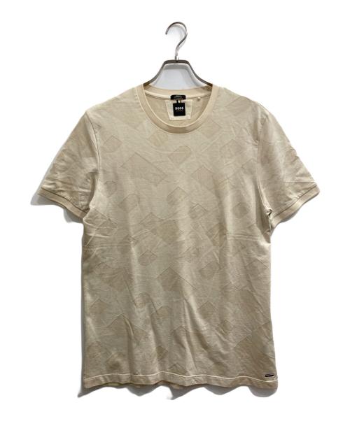 BOSS（ボス）BOSS (ボス) Cotton Silk Slim Fit T-Shirt ベージュ サイズ:XLの古着・服飾アイテム