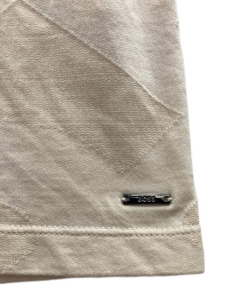 BOSS（ボス）BOSS (ボス) Cotton Silk Slim Fit T-Shirt ベージュ サイズ:XLの古着・服飾アイテム