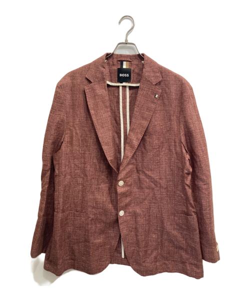BOSS（ボス）BOSS (ボス) アンコンジャケット レッド サイズ:US46R/IT56の古着・服飾アイテム