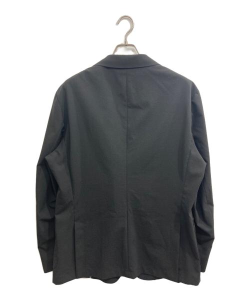 BOSS（ボス）BOSS (ボス) スリムフィットジャケット パフォーマンスストレッチ シアサッカー ブラック サイズ:46の古着・服飾アイテム