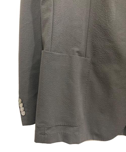 BOSS（ボス）BOSS (ボス) スリムフィットジャケット パフォーマンスストレッチ シアサッカー ブラック サイズ:46の古着・服飾アイテム