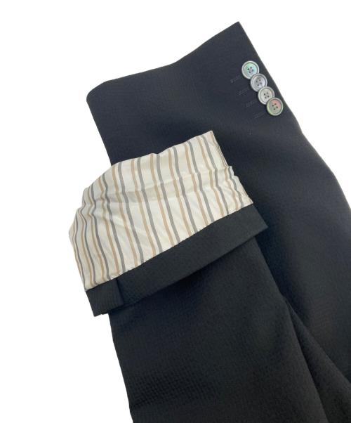 BOSS（ボス）BOSS (ボス) スリムフィットジャケット パフォーマンスストレッチ シアサッカー ブラック サイズ:46の古着・服飾アイテム