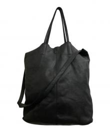 morphee（モルフェ）の古着「ゴートレザー ラージ トート ブラック/ 3WAY LARGE TOTE」｜ブラック