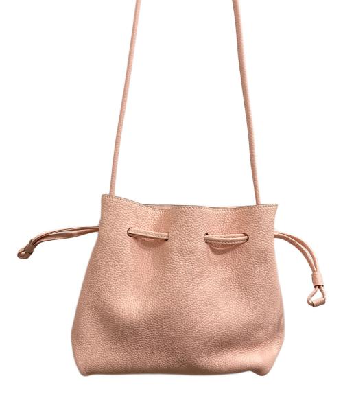 bonaventura（ボナベンチュラ）bonaventura (ボナベンチュラ) ノア シュリンクレザー巾着バッグ ピンクの古着・服飾アイテム