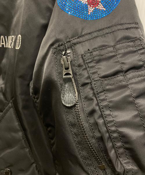 AVIREX（アヴィレックス）AVIREX (アヴィレックス) ラインストーンMA-1 ブラック サイズ:Ｍの古着・服飾アイテム