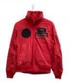 AVIREXアヴィレックス）の古着「BLACKBIRD STAND ZIP JKT」｜レッド
