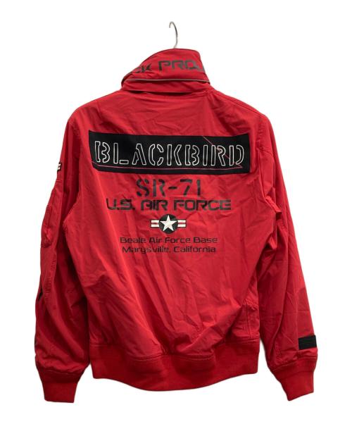 AVIREX（アヴィレックス）AVIREX (アヴィレックス) BLACKBIRD STAND ZIP JKT レッド サイズ:Mの古着・服飾アイテム
