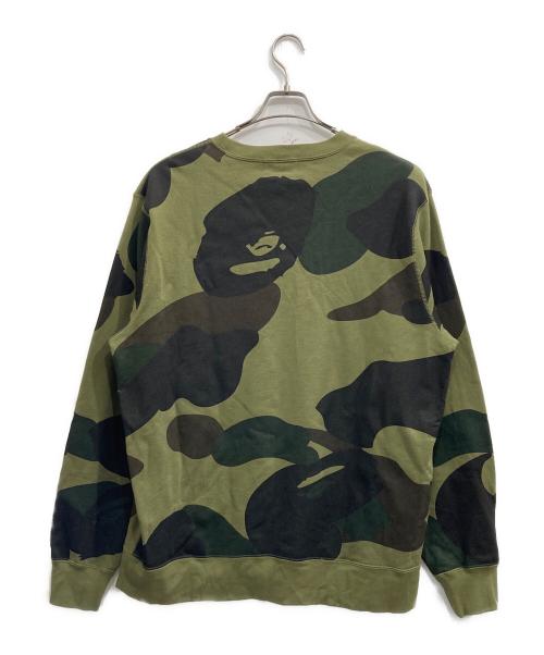 A BATHING APE（アベイシングエイプ）A BATHING APE (アベイシングエイプ) GIANT 1ST CAMO CREWNECK SWEATSHIRT/ジャイアント　ファーストカモ　クルーネック　スウェットシャツ カーキ サイズ:2XLの古着・服飾アイテム