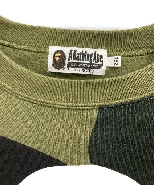 A BATHING APE（アベイシングエイプ）A BATHING APE (アベイシングエイプ) GIANT 1ST CAMO CREWNECK SWEATSHIRT/ジャイアント　ファーストカモ　クルーネック　スウェットシャツ カーキ サイズ:2XLの古着・服飾アイテム