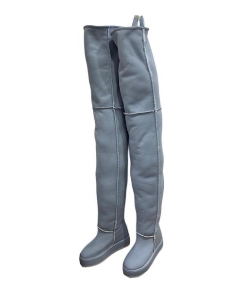 YELLO（イエロ）YELLO (イエロ) ムートンルーズロングブーツ ブルー サイズ:2XLの古着・服飾アイテム