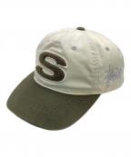 stussyステューシー）の古着「CHENILLE S LOW PRO CAP」｜グリーン×ホワイト