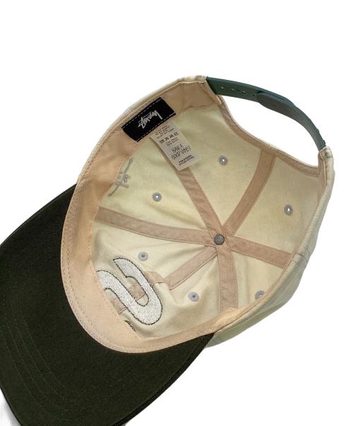 stussy（ステューシー）stussy (ステューシー) CHENILLE S LOW PRO CAP グリーン×ホワイトの古着・服飾アイテム