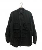 DAIWA PIER39ダイワ ピア39）の古着「MULCH POCKET FIELD SHIRTS/マルチポケット　フィールドシャツ」｜ブラック