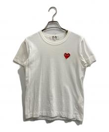 PLAY COMME des GARCONS（プレイコムデギャルソン）の古着「ハートワッペンTシャツ」｜ホワイト