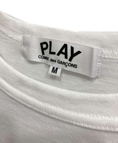 PLAY COMME des GARCONS（プレイコムデギャルソン）PLAY COMME des GARCONS (プレイコムデギャルソン) ハートワッペンTシャツ ホワイト サイズ:Mの古着・服飾アイテム