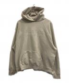 FOG ESSENTIALSフィアオブゴッド エッセンシャル）の古着「HOODIE ラバーロゴ プルオーバースウェットパーカー」｜ベージュ