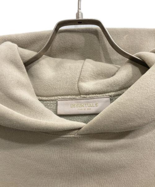 FOG ESSENTIALS（フィアオブゴッド エッセンシャル）FOG ESSENTIALS (フィアオブゴッド エッセンシャル) HOODIE ラバーロゴ プルオーバースウェットパーカー ベージュ サイズ:XLの古着・服飾アイテム