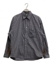 refomed（リフォメッド）の古着「WRIST PATCH SLOUCH SHIRT "CHECK"」｜チャコールグレー