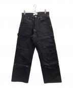 SUGARHILLシュガーヒル）の古着「TWISTED HEATHER DENIM PANTS DOUBLE KNEE」｜ブラック