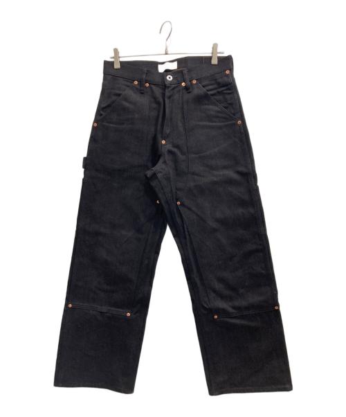 SUGARHILL（シュガーヒル）SUGARHILL (シュガーヒル) TWISTED HEATHER DENIM PANTS DOUBLE KNEE ブラック サイズ:81cm（W32）の古着・服飾アイテム